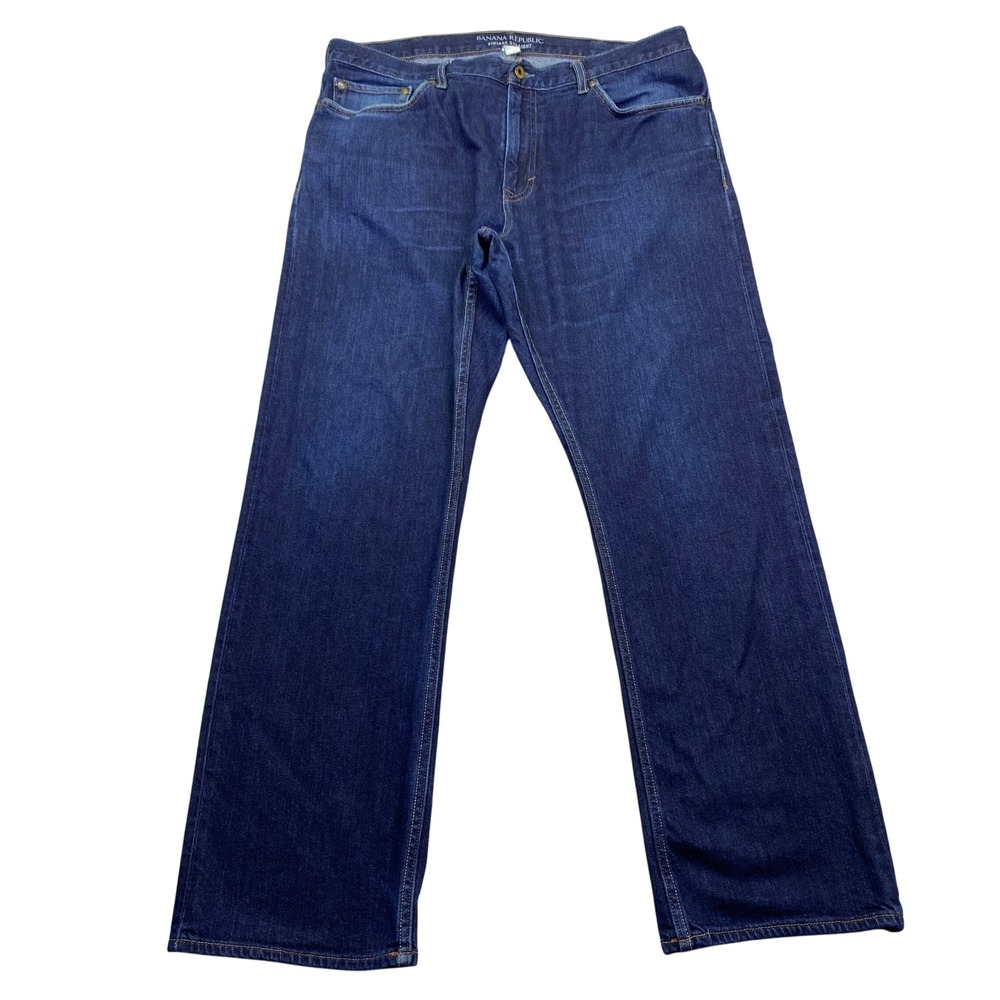 Banana Republic Mens Vintage Straight Jeans‎ Dark Indigo Blue Sz 38 Fits 37"